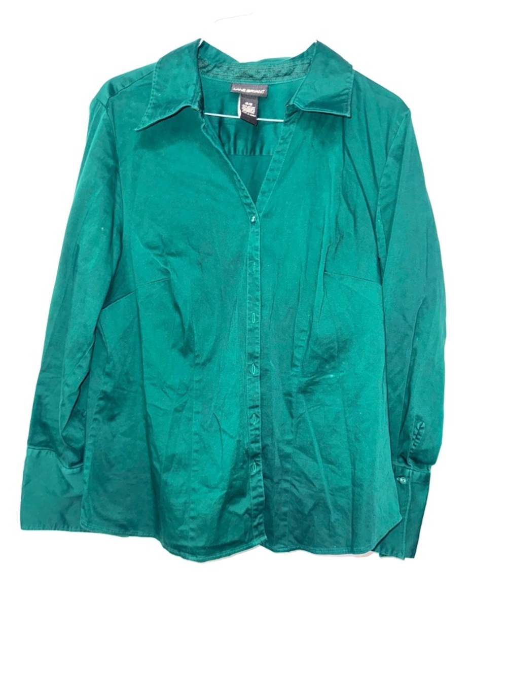 Classic Green Button-Up Blouse